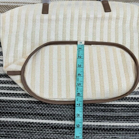 Vera Bradley Women's Straw Tote Bag Regatta Anchor Cream Nautical Multi Large - Picture 12 of 12